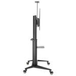 Dacomex - Carrello nero su ruote - Altezza regolabile - 75"-105" - VESA 1000x600 - Max 140 kg - immagine 2