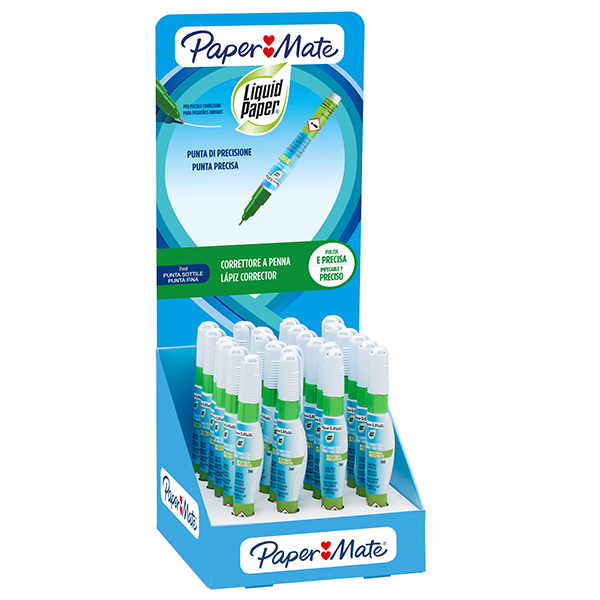 MD_102270 Correttore a penna Liquid Micro Correction Pen - 7ml - Papermate - expo 24 pezzi - immagine 1