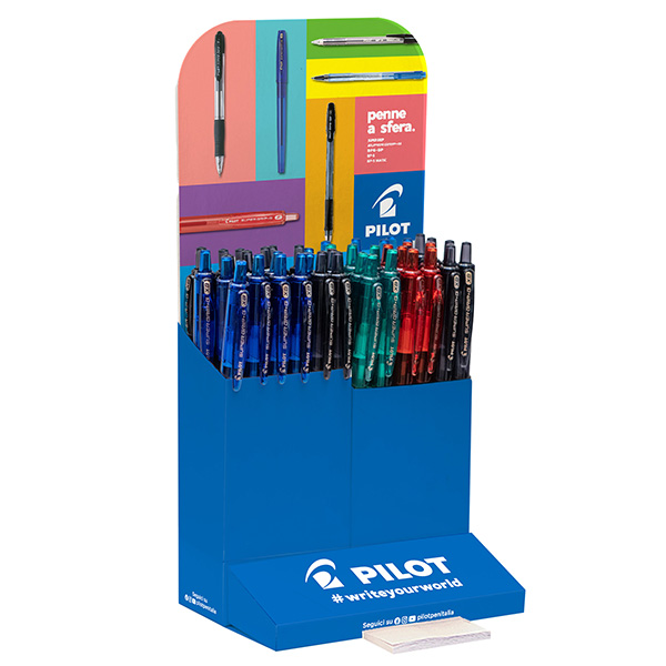 MD_102489 Penna a scatto Supergrip G - punta 0,7mm - colori assortiti - Pilot - expo 48 pezzi - immagine 1