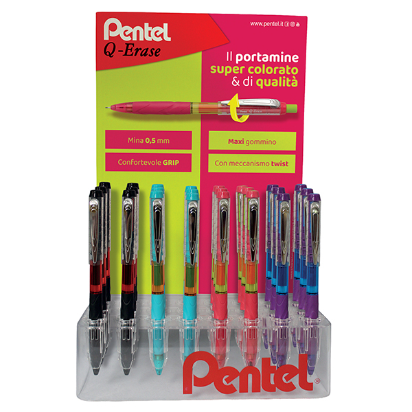 MD_103528 Portamine Q-erase - mina 0.5mm - Pentel - expo 48 pezzi - immagine 1