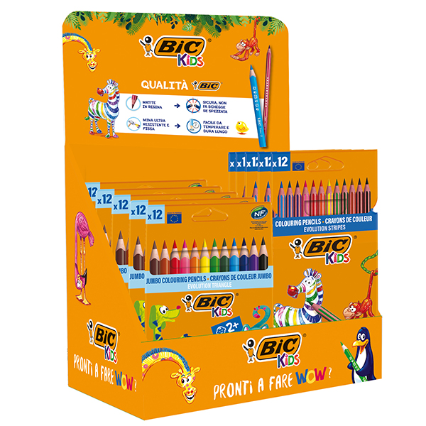 MD_103550 Pastelli Triangle e Stripes - Bic - expo 49 astucci - immagine 1