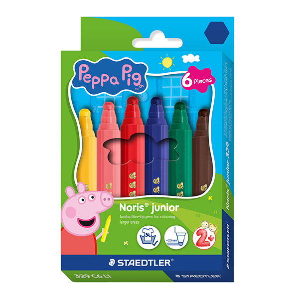 MD_106121 Pennarello jumbo - colori assortiti - Staedtler - astuccio 6 pezzi - immagine 1
