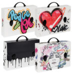 Valigetta polionda Grafitti - 27 x 37,5 cm - dorso 8 cm - fantasie assortite - Favorit