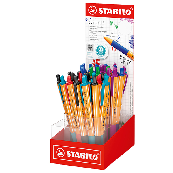 MD_106163 Penna a sfera pointball® - colori assortiti - Stabilo - expo 38 pezzi - immagine 1