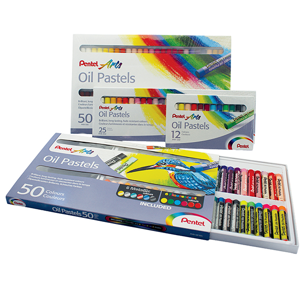 MD_106169 Pastelli a olio - colori e confezionamenti assortiti - Pentel - expo 30 pezzi - immagine 1
