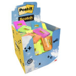 Blocchetto adesivo - 76 x 76 mm - 100 fg - colori assortiti - Post-it® - expo 60 pezzi