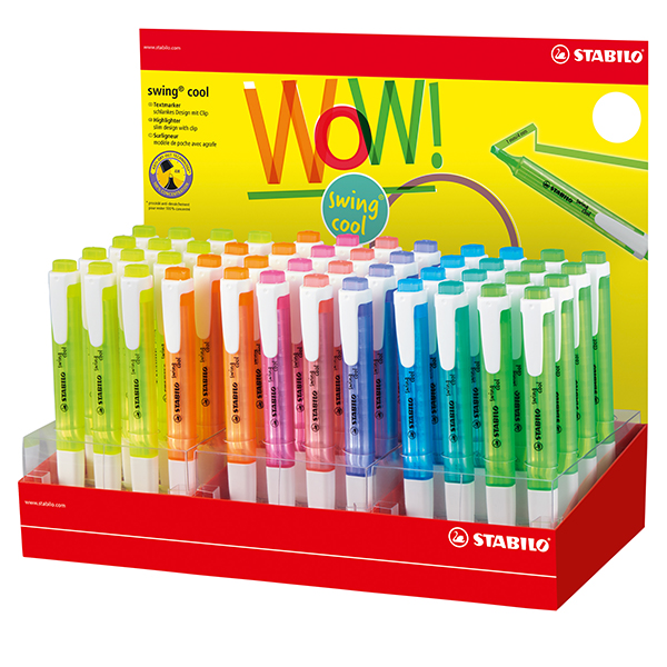 MD_87306 Evidenziatore Swing Cool - colori assortiti - Stabilo - expo 48 pezzi - immagine 1