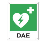 Cartello da muro - DAE - per defibrillatore - 25 x 31 cm - Cartelli segnalatori