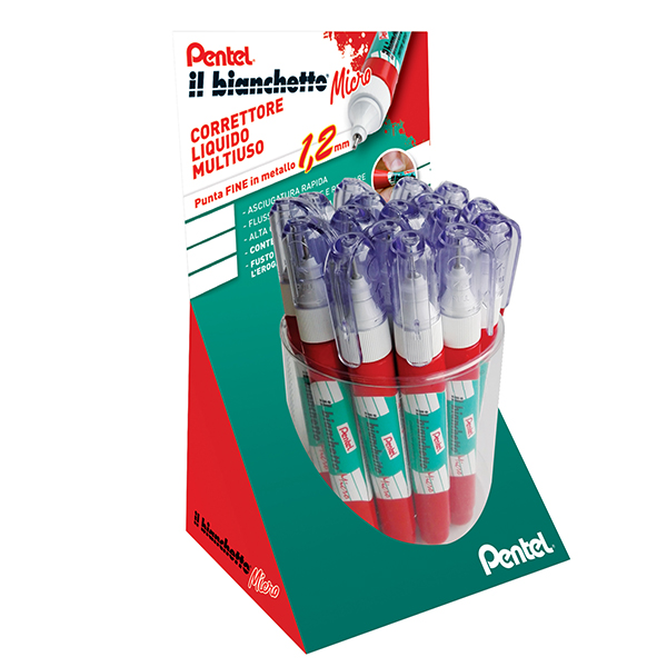 MD_90610 Correttore liquido Bianchetto Micro - 7 ml - Pentel - expo 36 pezzi - immagine 1
