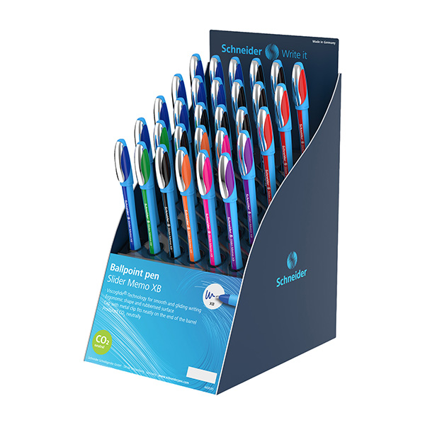 MD_90621 Penna sfera Slider Memo XB - colori assortiti - Schneider - expo 30 pezzi - immagine 1