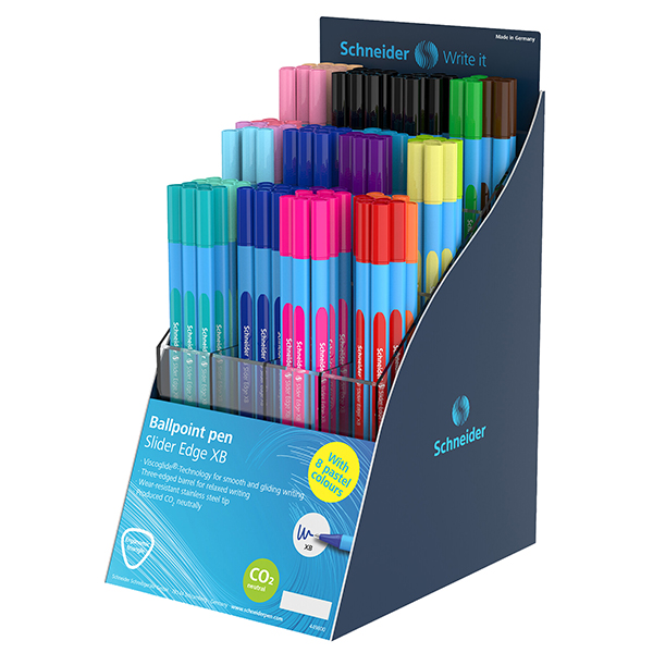 MD_90624 Penna sfera Slider Edge XB - colori standard e pastel - Schneider - expo 120 pezzi - immagine 1