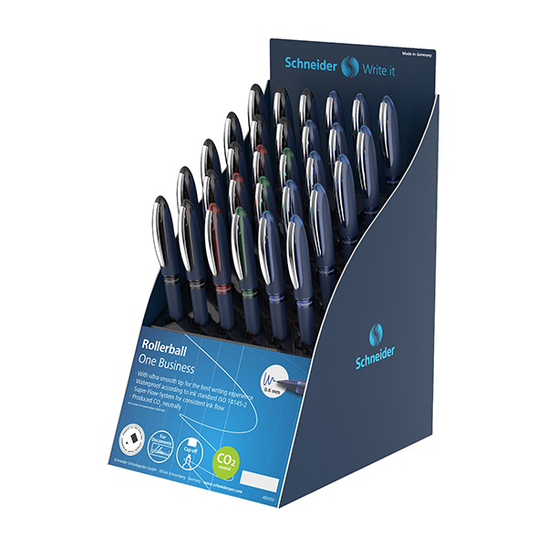 MD_90628 Penna roller One Business - colori assortiti - Schneider - expo 30 pezzi - immagine 1