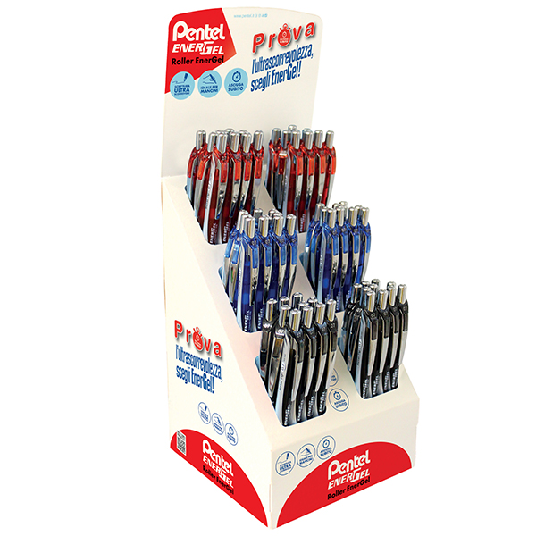 MD_98801 Roller Energel XM - punta 0,7 mm - colori assortiti - Pentel - expo 48 pezzi - immagine 1