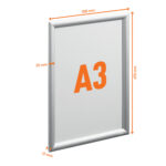 Cornice a scatto Outdoor - in alluminio - A3 - Durable - immagine 4