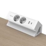 Power desk 2 Type F - bianco - Fellowes - immagine 2