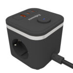 Power Cube Type F - nero - Fellowes - immagine 2