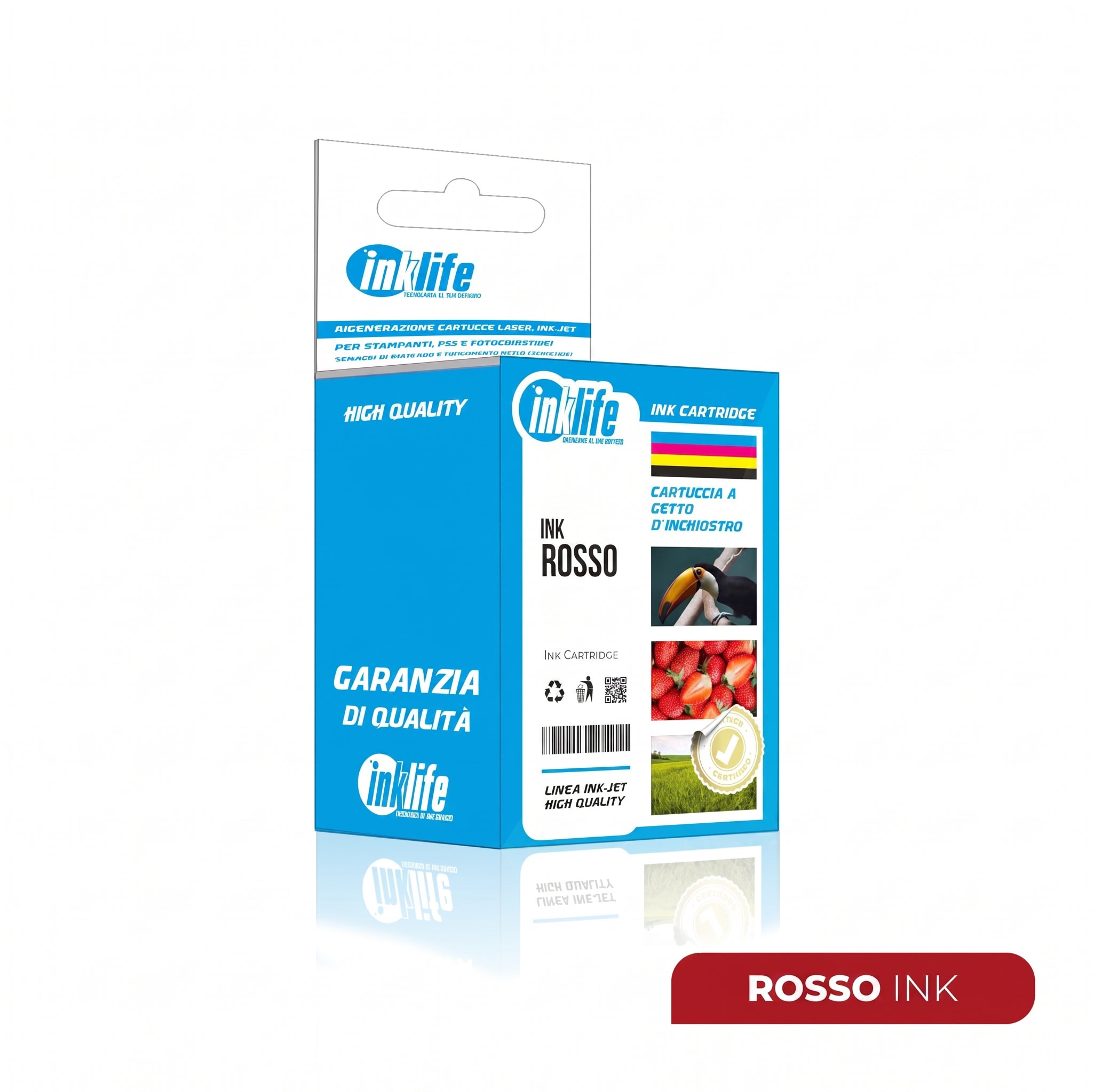 INKR Compatibile Inklife Epson Stylus T0547 Rosso Rana - 17 ML - immagine 1