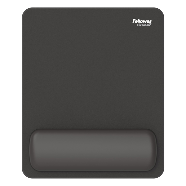 MD_106225 Mousepad Breyta - con poggiapolsi - con microban - nero - Fellowes - immagine 1