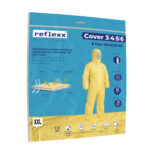 Tuta protezione chimica Cover 3456 - taglia XL - PE/PLP - giallo - Reflexx - immagine 2