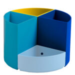 Portapenne modulare The Quarter Bee Blue - 12 x 12 x 8,3 cm - multicolore - Exacompta - immagine 2