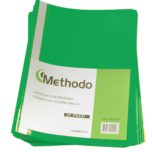 MD_102539 Cartella con pressino - PP - A4 - verde - Methodo - conf. 25 pezzi - immagine 1