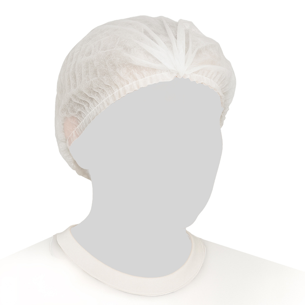 MD_106347 Cuffie a clip plissettate - taglia unica - diametro 53 cm - PLP - bianco - Reflexx - conf. 100 pezzi - immagine 1