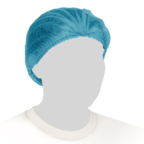 MD_106348 Cuffie a clip plissettate - taglia unica - diametro 53 cm - PLP - azzurro - Reflexx - conf. 100 pezzi - immagine 1