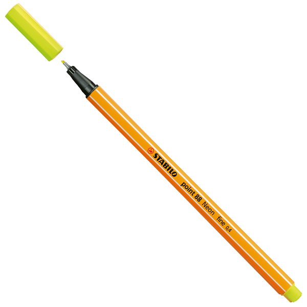 MD_70759 Fineliner Point 88 - tratto 0,4 mm - giallo neon 024 - Stabilo - immagine 1