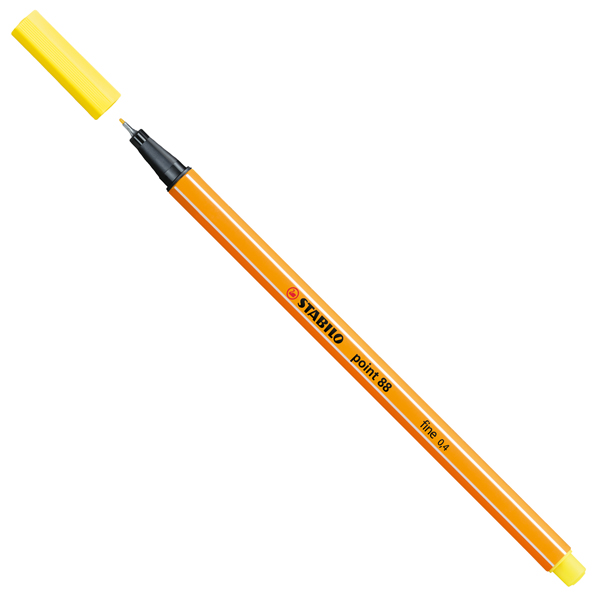 MD_83134 Fineliner Point 88 - tratto 0,4 mm - giallo limone 24 - Stabilo - immagine 1