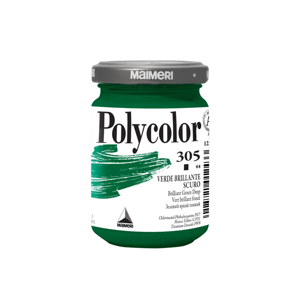 MD_85230 Colore vinilico Polycolor - 140 ml - verde brillante scuro - Maimeri - immagine 1