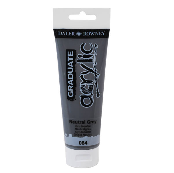 MD_85490 Colore acrilico fine Graduate - 120 ml - grigio neutro - Daler Rowney - immagine 1