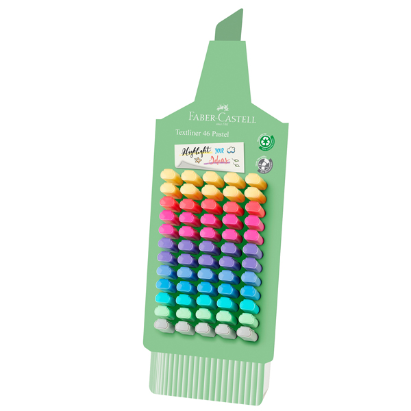 MD_95572 Evidenziatore Textliner 46 - colori assortiti - Faber Castell - Expo 60 pezzi - immagine 1