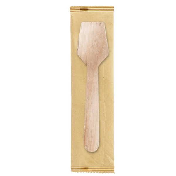 MD_96705 Palettina gelato monouso in legno - imbustata singolarmente - 9,6 cm - Signor Bio - conf. 2000 pezzi - immagine 1