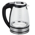 Bollitore elettrico cordless - caraffa in vetro - 2200 W - nero - Melchioni family - immagine 3