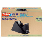 Dispenser da tavolo Crystal recycled - per nastri da 33 m - rotolo 19 mm x 10 m incluso - Nero - Tesa - immagine 2
