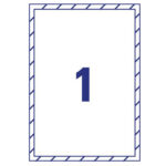 Etichette adesive per finestre - in carta - con pellicola - laser - rimovibili - 210 x 297 mm - 1et/fg - 10 fogli - bianco - Avery - immagine 2