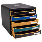 Cassettiera Big Box Plus NeoDeco -  5 cassetti - 34,7 x 27,8 x 26,7 cm - multicolore - Exacompta - immagine 2