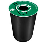 Coperchio raccolta vetro - per cestino 133R - diametro 38 cm - PVC - verde - Cep - immagine 2