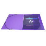 Cartella 3 lembi con elastico angolare Crystal Colours - A4 - PP - colori assortiti - Exacompta - immagine 3