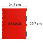 Separatore neutro a 12 tacche - PP - colori assortiti - A4 Maxi - Exacompta - immagine 2