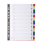 Separatore alfabetico A/Z - colori assortiti 160 gr - tasti colorati - A4 - Exacompta - immagine 2