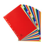 Separatore alfabetico A/Z - colori assortiti 160 gr - tasti colorati - A4 - Exacompta - immagine 3
