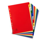 Divisori Numerici - 1-12 - PP opaco - A4 - colori assortiti - Exacompta - immagine 2
