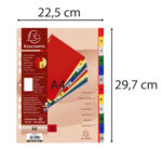 Divisori Numerici - 1-12 - PP opaco - A4 - colori assortiti - Exacompta - immagine 4