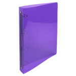 Raccoglitore rigato Crystal Colours - A4 Maxi - 4 anelli tondi 30 mm - dorso 4 cm - PP - colori assortiti - Exacompta - immagine 4