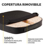 Cuscino Breyta Comfort - 6 x 43 x 43 cm - in tessuto - nero - Fellowes - immagine 2