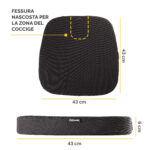 Cuscino Breyta Comfort - 6 x 43 x 43 cm - in tessuto - nero - Fellowes - immagine 3