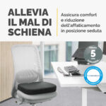 Cuscino Breyta Comfort - 6 x 43 x 43 cm - in tessuto - nero - Fellowes - immagine 7