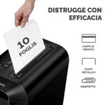 Distruggidocumenti LX65 - a frammenti - nero - Fellowes - immagine 3