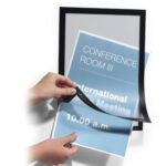 Cornice espositiva Duraframe - A4 - 21 x 29,7 cm - nero - Durable - conf. 10 pezzi - immagine 4